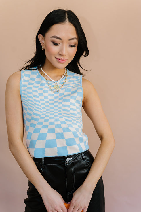 Fair Game Checkered Top
